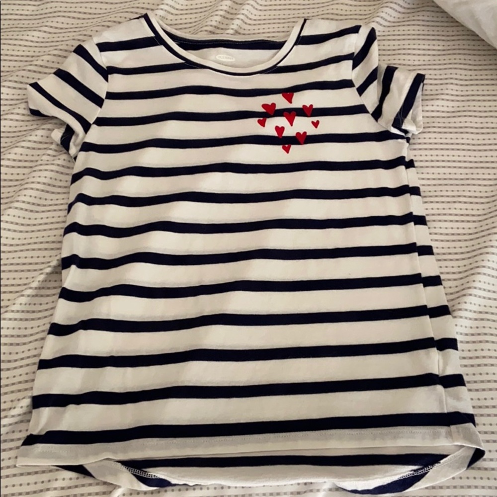 Navy blue and white T-Shirt